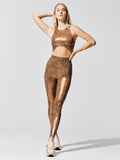 Costume de Yoga, motif serpent, bronzant, extensible, taille haute, respirant, sport, Fitness
